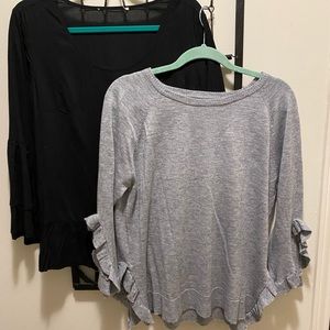 Ruffle Sleeve Tops